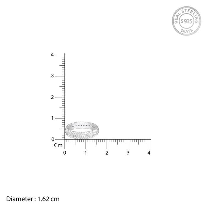 Giva 925 Sterling Silver Zircon Tiered Beauty Ring, Fixed Size,Indian - 12, Us - 6 | Gifts : R01453
