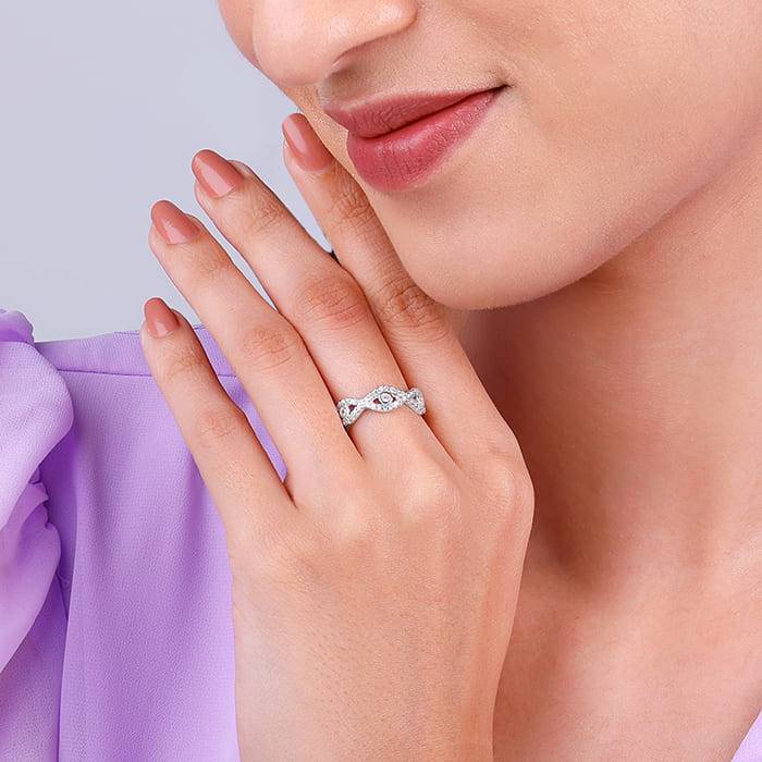 Giva 925 Sterling Silver Orbed Ring,Fixed Size,Indian - 12 | Gifts For Women And Girls | W : R01457