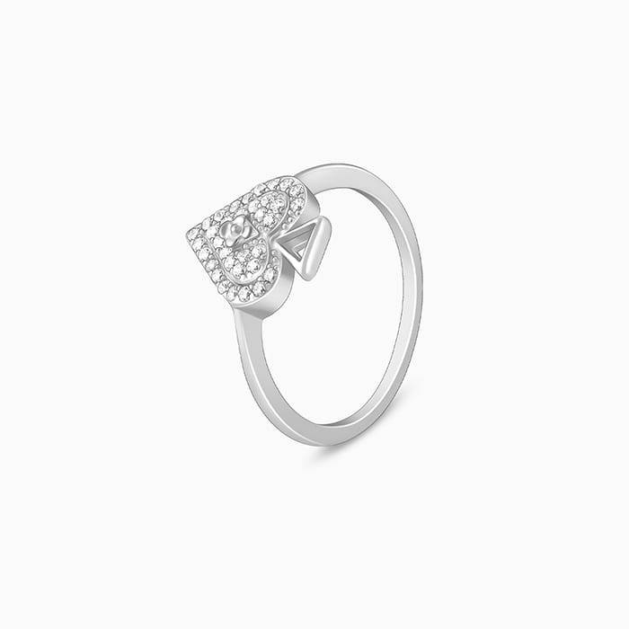 Giva 925 Sterling Silver Spade Ring,Fixed Size,Indian - 11 | Gifts For Women And Girls | W : R01458