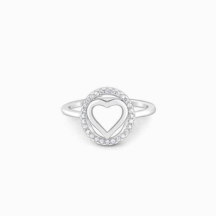 Giva 925 Sterling Silver Heart'S Odyssey Ring,Fixed Size,Indian - 12| Gifts For Women And  : R01461