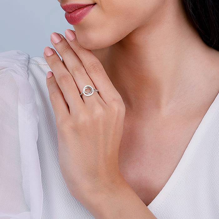Giva 925 Sterling Silver Heart'S Odyssey Ring,Fixed Size,Indian - 12| Gifts For Women And  : R01461