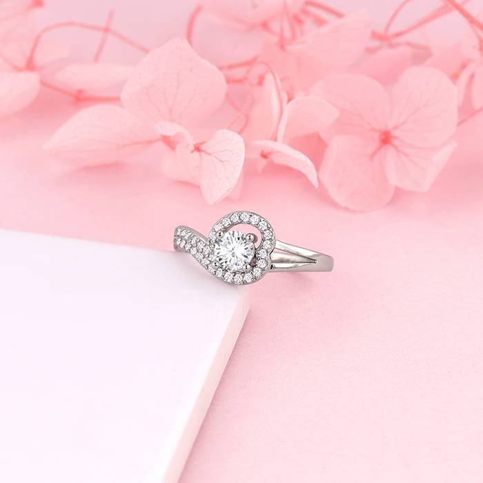 Giva 925 Sterling Silver Sparkly Delights Ring,Fixed Size,Indian - 11 | Gifts For Women An : R01464