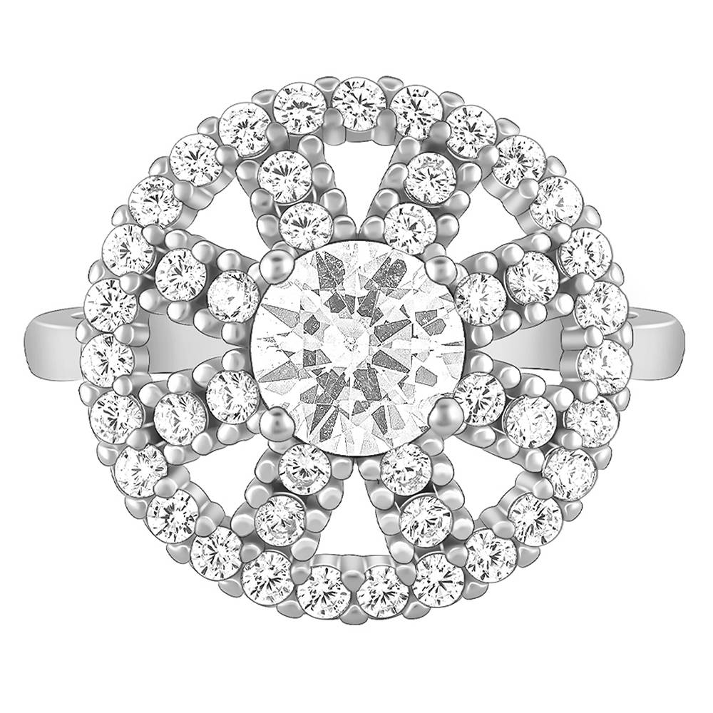 Giva 925 Sterling Silver Bedazzled Ring,Fixed Size,Indian - 11 : R01467