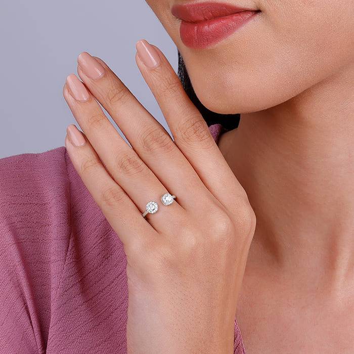 Giva 925 Sterling Silver Not-So-Round Ring,Adjustable | Gifts For Women And Girls | With C : R01468