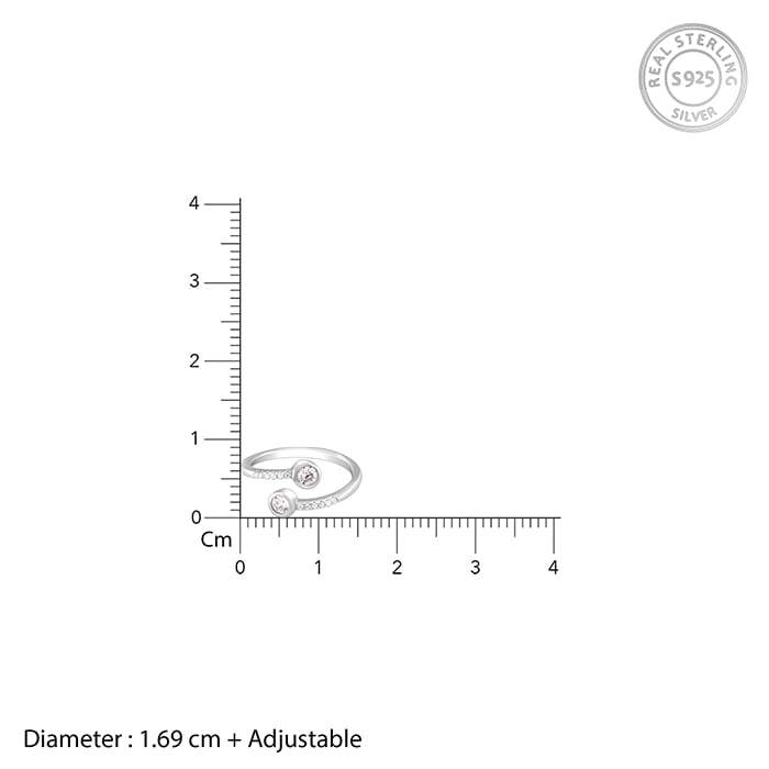 Giva 925 Sterling Get-Together Ring,Adjustable| Gifts For Women And Girls | With Certifica : R01472