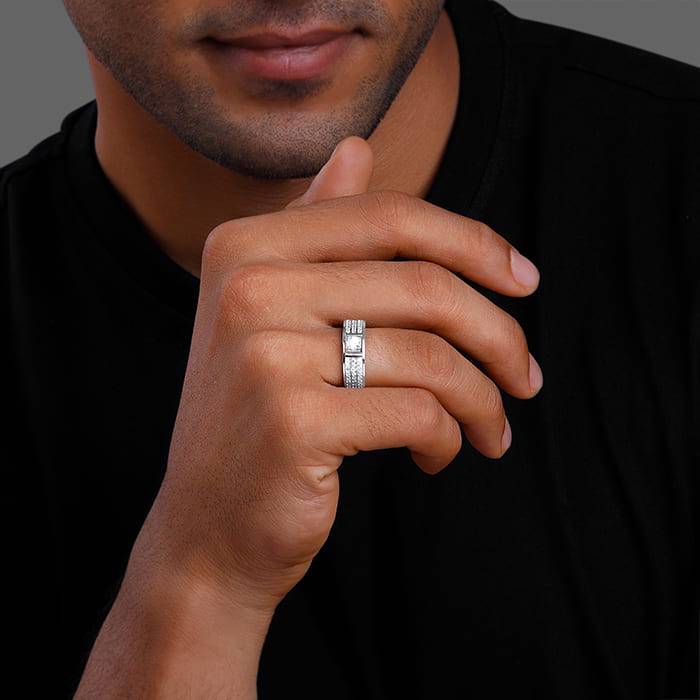 Giva 925 Sterling Silver Multistrand Ring For Him,Fixed Size,Indian - 21|Gifts For Men And : R01474
