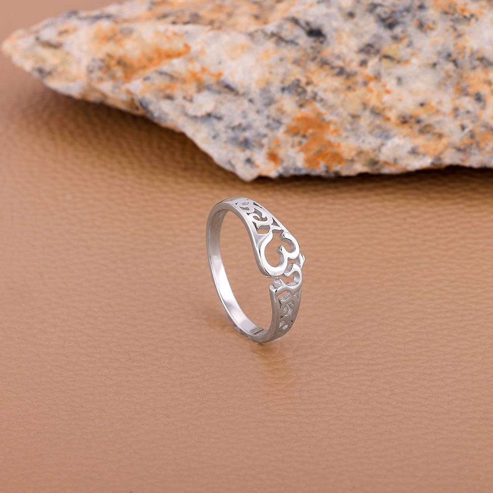 Giva 925 Silver Om Aura Ring For Him Fixed Size Indian - 12 Us - 6 : R01478