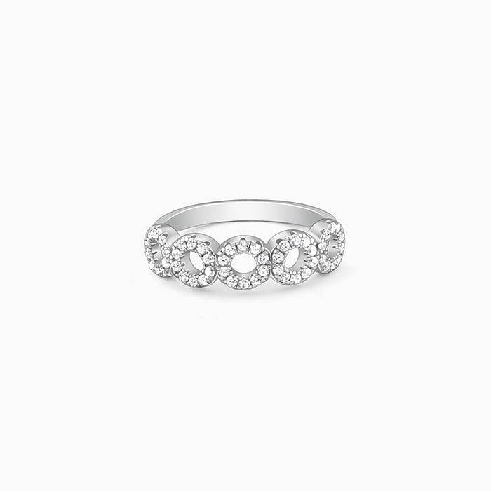 Giva 925 Sterling Silver All Round Ring,Fixed Size,Indian - 11 | Gifts For Women And Girls : R01483
