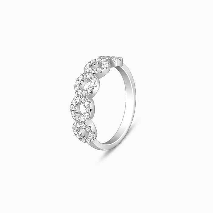 Giva 925 Sterling Silver All Round Ring,Fixed Size,Indian - 11 | Gifts For Women And Girls : R01483