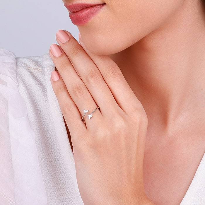 Giva 925 Sterling Silver Cion Ring, Adjustable | Gifts For Women And Girls | With Certific : R01485