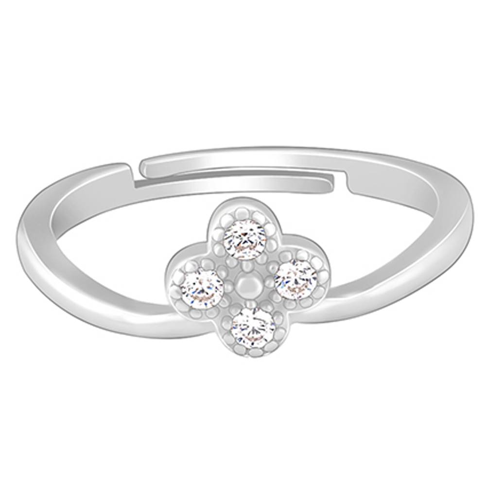 Giva 925 Sterling Silver Floral Muse Ring, Adjustable : R01487