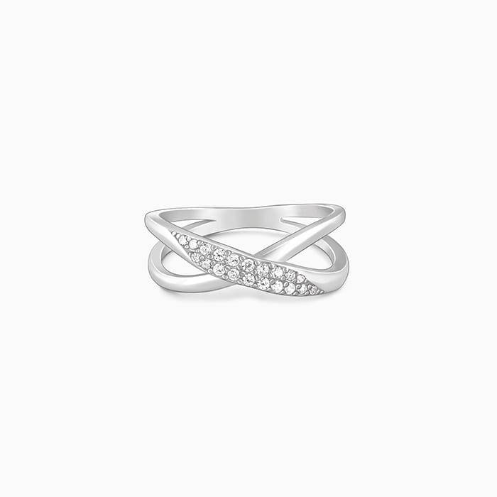 Giva 925 Sterling Silver Merging Orbits Ring,Fixed Size, Indian - 12 | Gifts For Women And : R01495