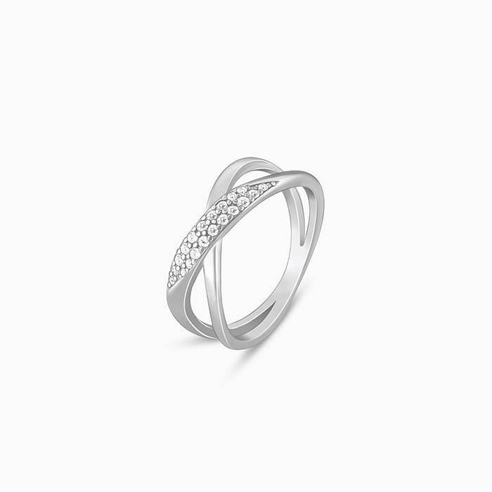 Giva 925 Sterling Silver Merging Orbits Ring,Fixed Size, Indian - 12 | Gifts For Women And : R01495