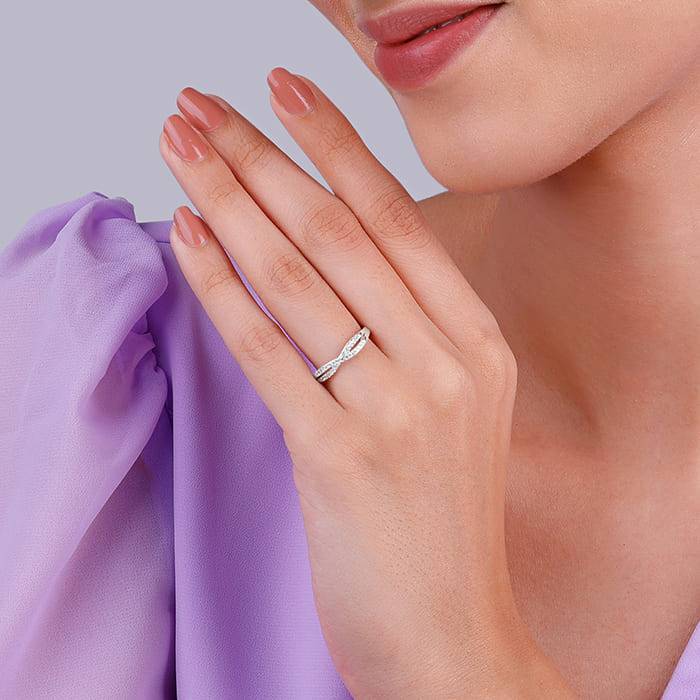 Giva 925 Sterling Silver Parley Ring,Fixed Size,Indian - 12 | Gifts For Women And Girls |  : R01496