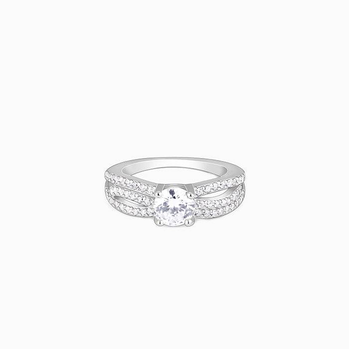 Giva 925 Sterling Silver Zircon Bal Masque Ring, Fixed Size, Indian - 12, Us - 6| Gifts Fo : R01498