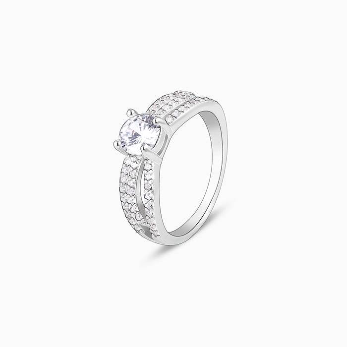 Giva 925 Sterling Silver Zircon Bal Masque Ring, Fixed Size, Indian - 12, Us - 6| Gifts Fo : R01498