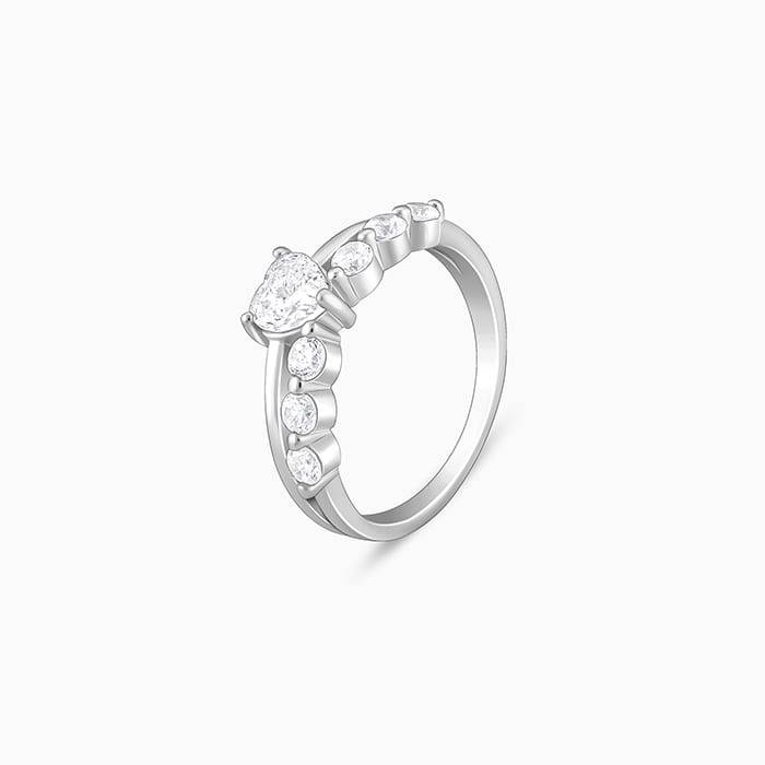 Giva 925 Sterling Silver Heart'S Rhapsody Ring,Fixed Size,Indian - 11| Gifts For Women And : R01500