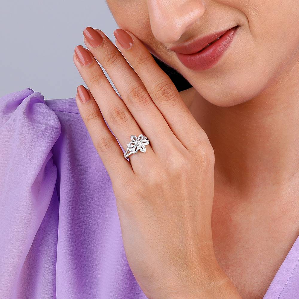 Giva 925 Sterling Silver Flower Of The Field Ring,Fixed Size,Indian - 12 : R01502