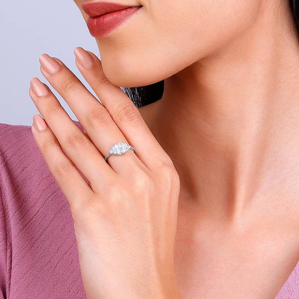 Giva 925 Sterling Silver Baguette Perfection Ring,Fixed Size,Indian - 11 : R01503