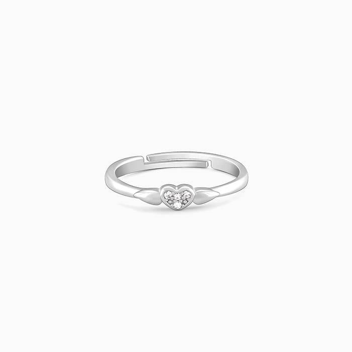 Giva 925 Sterling Winged Heart Ring,Adjustable| Gifts For Women And Girls | With Certifica : R01504