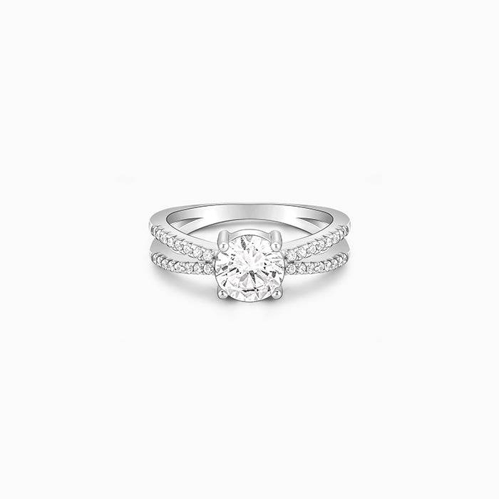 Giva 925 Sterling Silver Midnight Glitter Ring,Fixed Size,Indian - 11 | Gifts For Women An : R01506