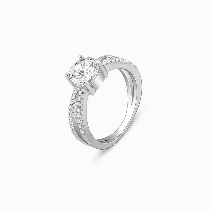 Giva 925 Sterling Silver Midnight Glitter Ring,Fixed Size,Indian - 11 | Gifts For Women An : R01506