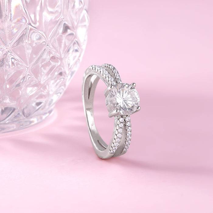 Giva 925 Sterling Silver Midnight Glitter Ring,Fixed Size,Indian - 11 | Gifts For Women An : R01506