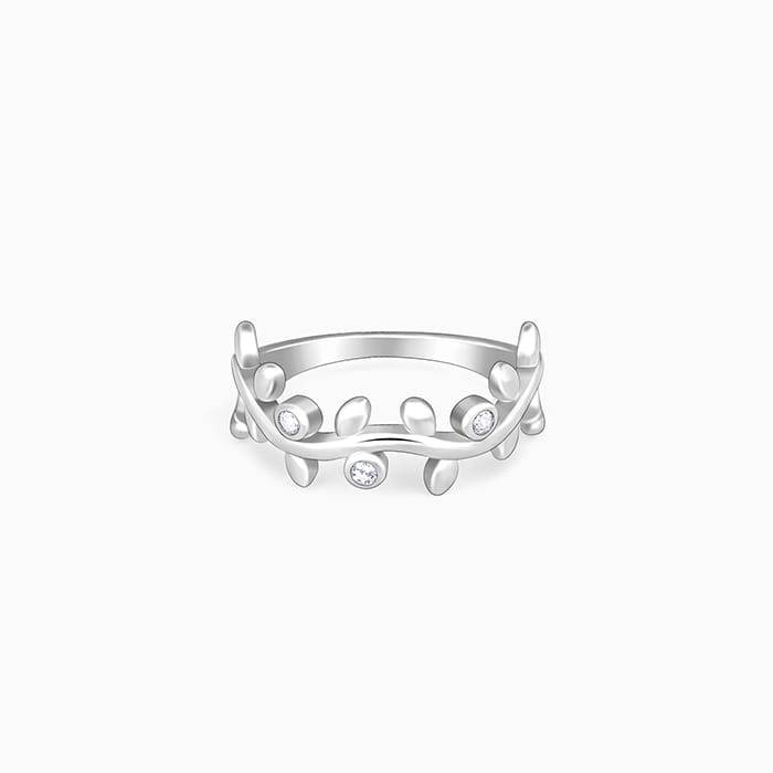 Giva 925 Sterling Silver Valley Of Vines Ring, Fixed Size, Indian - 12, Us - 6| Gifts For  : R01507