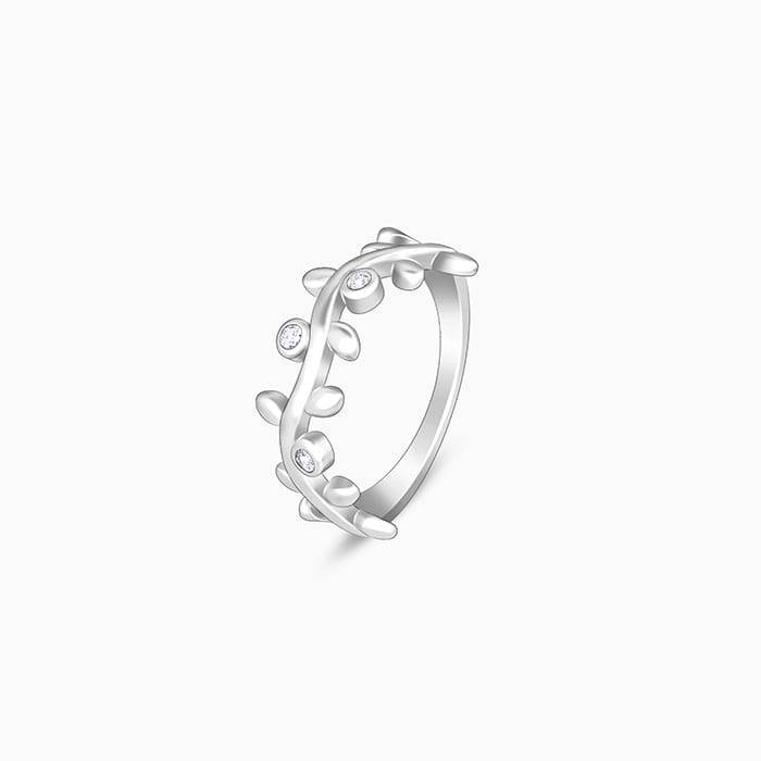 Giva 925 Sterling Silver Valley Of Vines Ring, Fixed Size, Indian - 12, Us - 6| Gifts For  : R01507