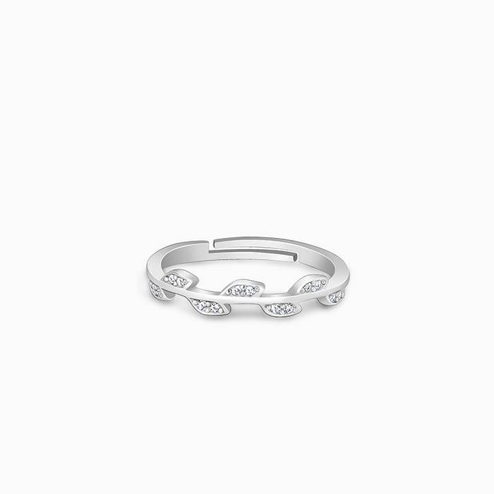 Giva 925 Sterling Silver Zircon Vine Shine Ring, Adjustable | Gifts For Women And Girls |  : R01511