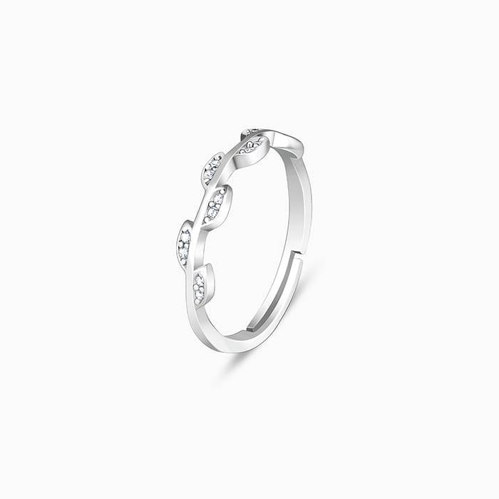 Giva 925 Sterling Silver Zircon Vine Shine Ring, Adjustable | Gifts For Women And Girls |  : R01511