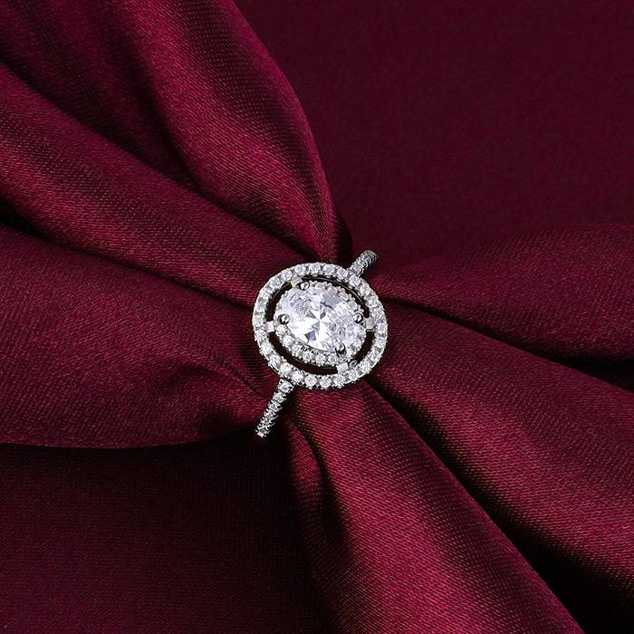 Giva 925 Sterling Silver Sanguine Ring,Fixed Size, Indian - 12|Gift For Valentine | Gift F : R01512