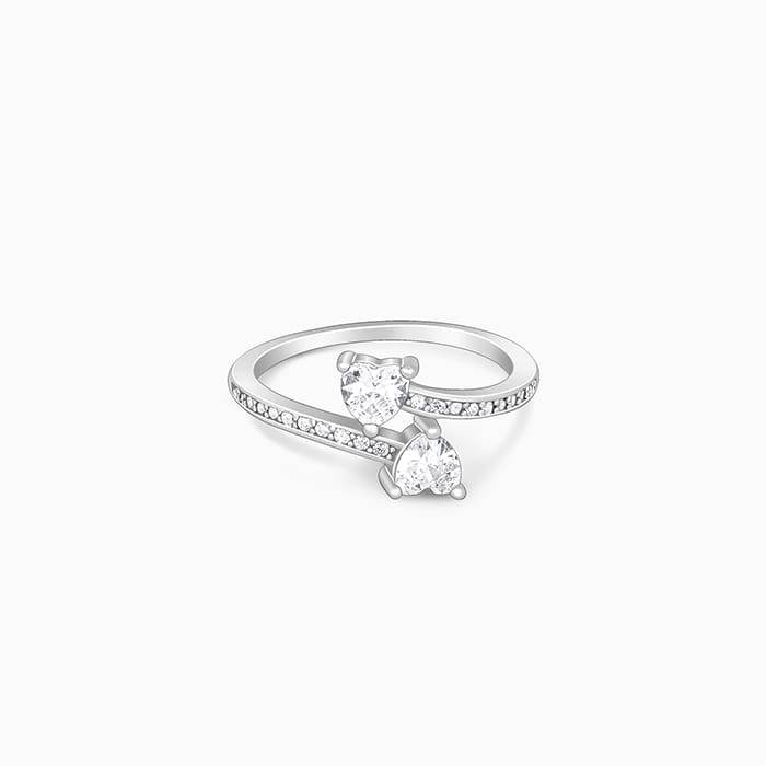 Giva 925 Sterling Silver Soulful Love Ring,Adjustable | Gifts For Women And Girls | With C : R01515