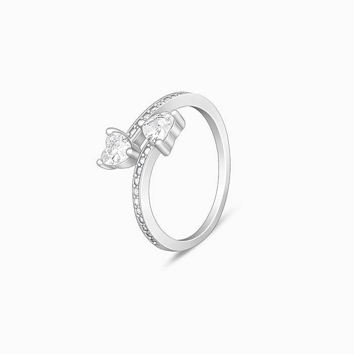 Giva 925 Sterling Silver Soulful Love Ring,Adjustable | Gifts For Women And Girls | With C : R01515