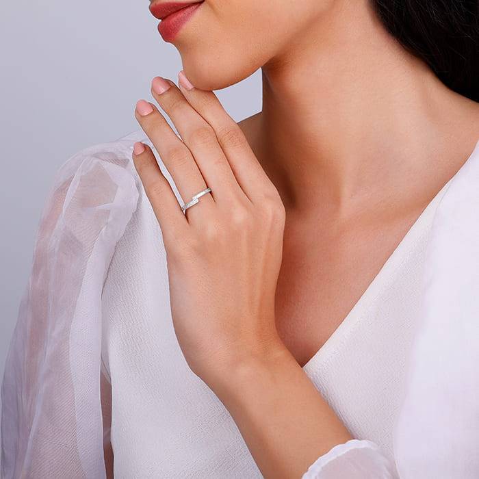 Giva 925 Sterling Silver Unite Ring,Fixed Size,Indian - 12| Gifts For Women And Girls | Wi : R01517