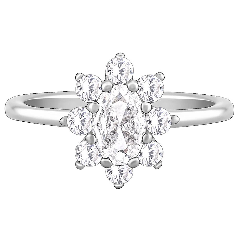 Giva 925 Sterling Silver Floral Ellipse Ring ,Fixed Size,Indian - 11 : R01518