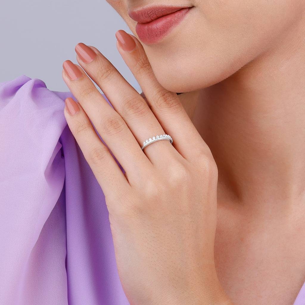 Giva 925 Sterling Silver Queen'S Creed Ring,Fixed Size,Indian - 11 | Gifts For Women And G : R01521
