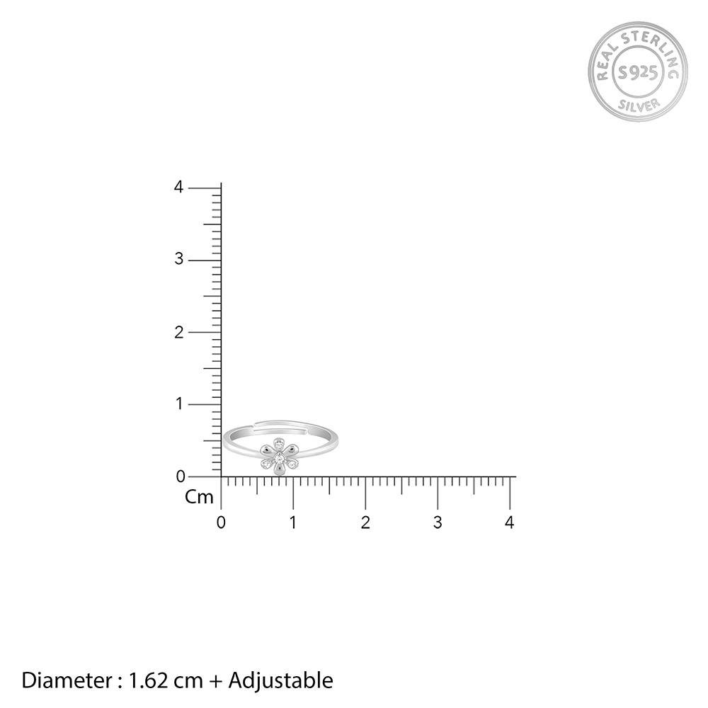 Giva 925 Sterling Silver Spring Garden Ring, Adjustable : R01524