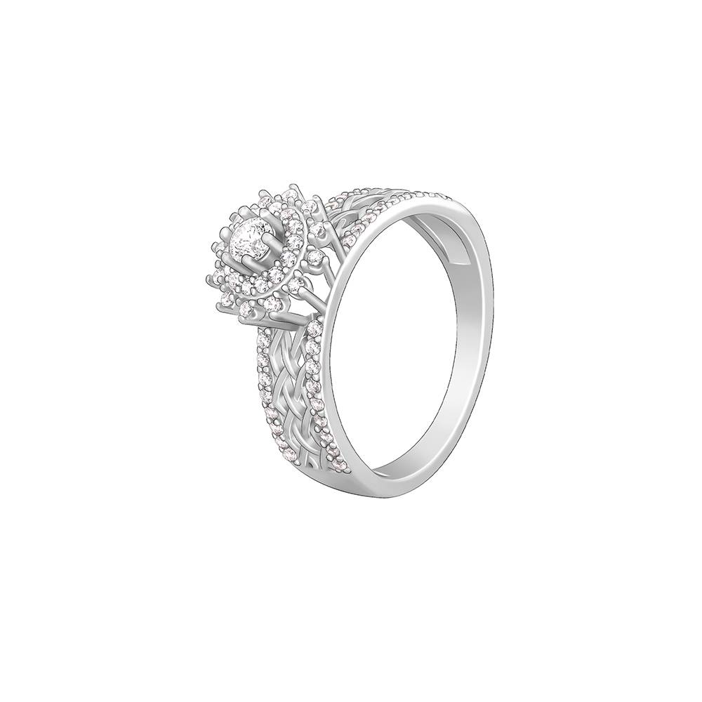 Giva 925 Sterling Silver Filigree Florid Ring,Fixed Size, Indian - 12|Gift For Valentine | Gift For Girlfriend : R01525