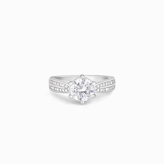 Giva 925 Sterling Silver Orion Shine Ring, Fixed Size, Indian - 12, Us - 6| Gifts For Wome : R01528