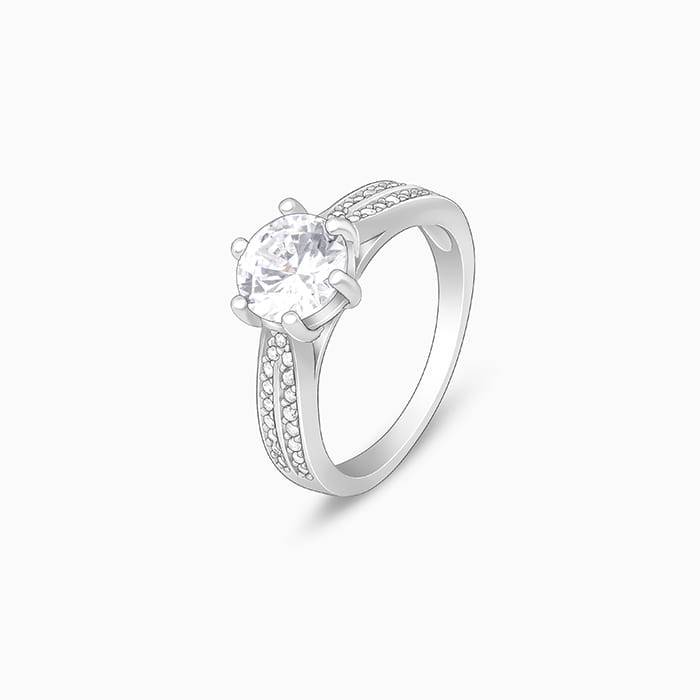 Giva 925 Sterling Silver Orion Shine Ring, Fixed Size, Indian - 12, Us - 6| Gifts For Wome : R01528