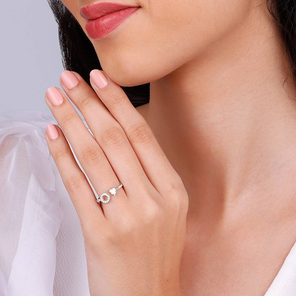 Giva 925 Sterling Vibrant Unity Ring,Adjustable : R01531