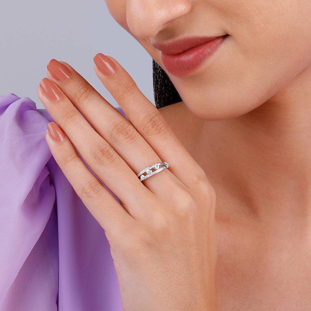 Giva 925 Sterling Silver Orion'S Belt Ring,Fixed Size,Indian - 11 : R01534