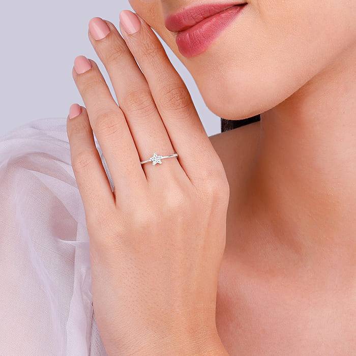 Giva 925 Sterling Silver Star Constellation Ring, Adjustable | Gifts For Women And Girls | : R01535
