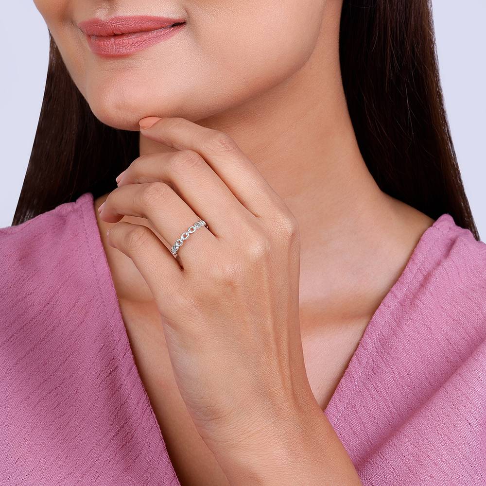 Giva 925 Sterling Silver Chainlinks Ring, Adjustable : R01536
