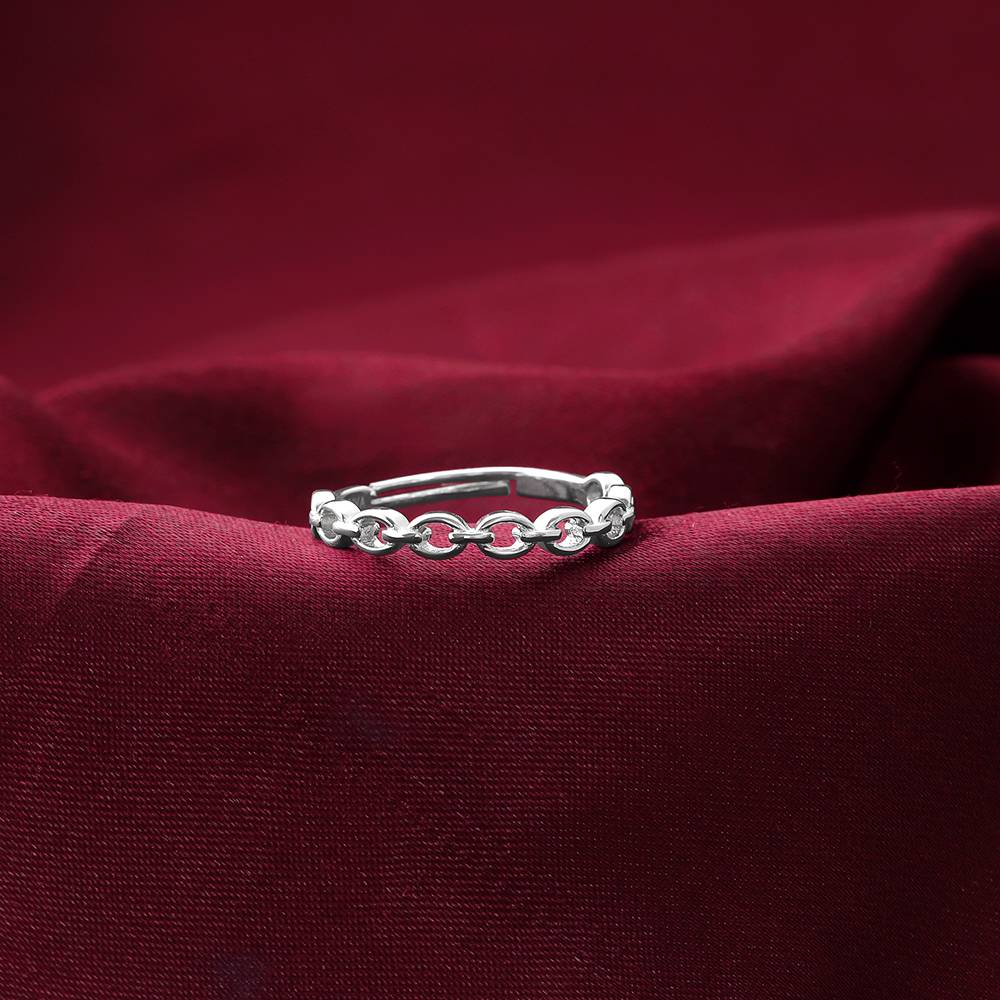 Giva 925 Sterling Silver Chainlinks Ring, Adjustable : R01536