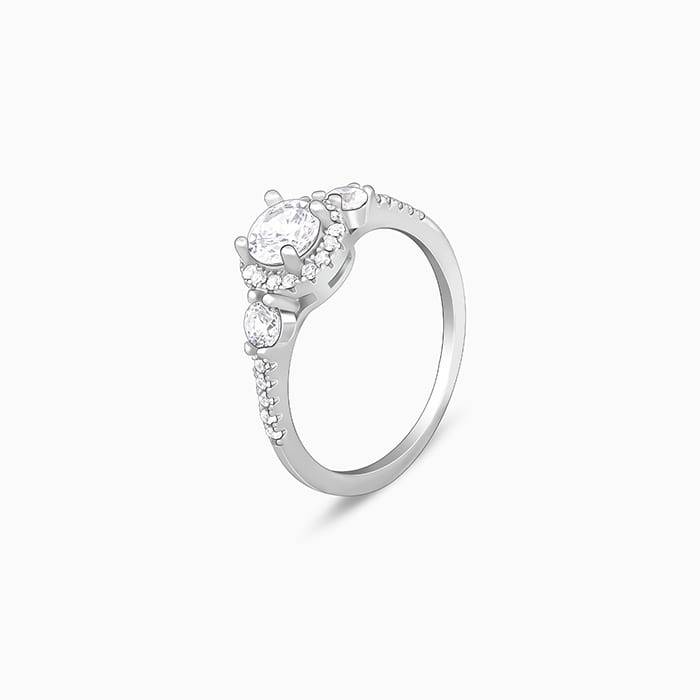 Giva 925 Sterling Silver Sparkly Ring,Fixed Size, Indian - 12 | Gifts For Women And Girls  : R01540