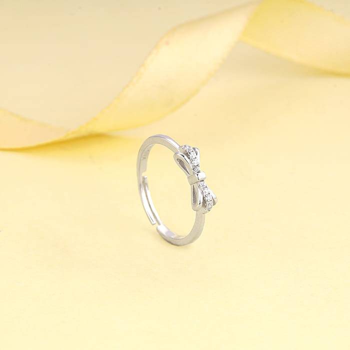Giva 925 Sterling Silver Triple Bow Ring,Adjustable|Gift For Valentine | Gift For Girlfrie : R01543