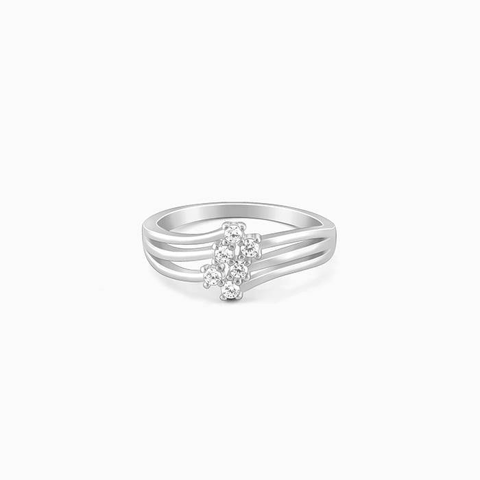 Giva 925 Sterling Silver Heavenly Stairs Ring,Fixed Size, Indian - 12 | Gifts For Women An : R01545