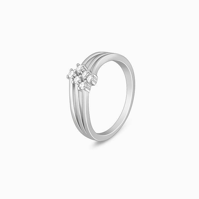 Giva 925 Sterling Silver Heavenly Stairs Ring,Fixed Size, Indian - 12 | Gifts For Women An : R01545